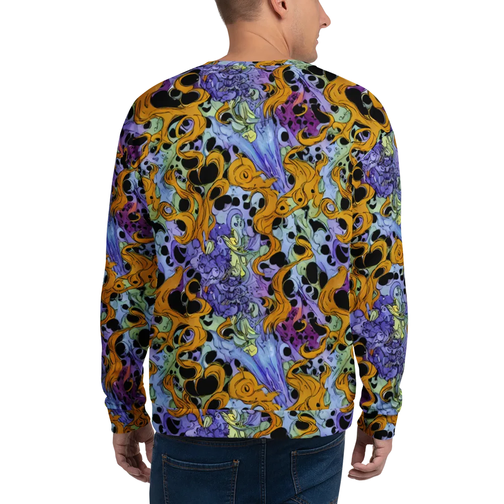 Orange Dreamscape on Sweatshirt — Back