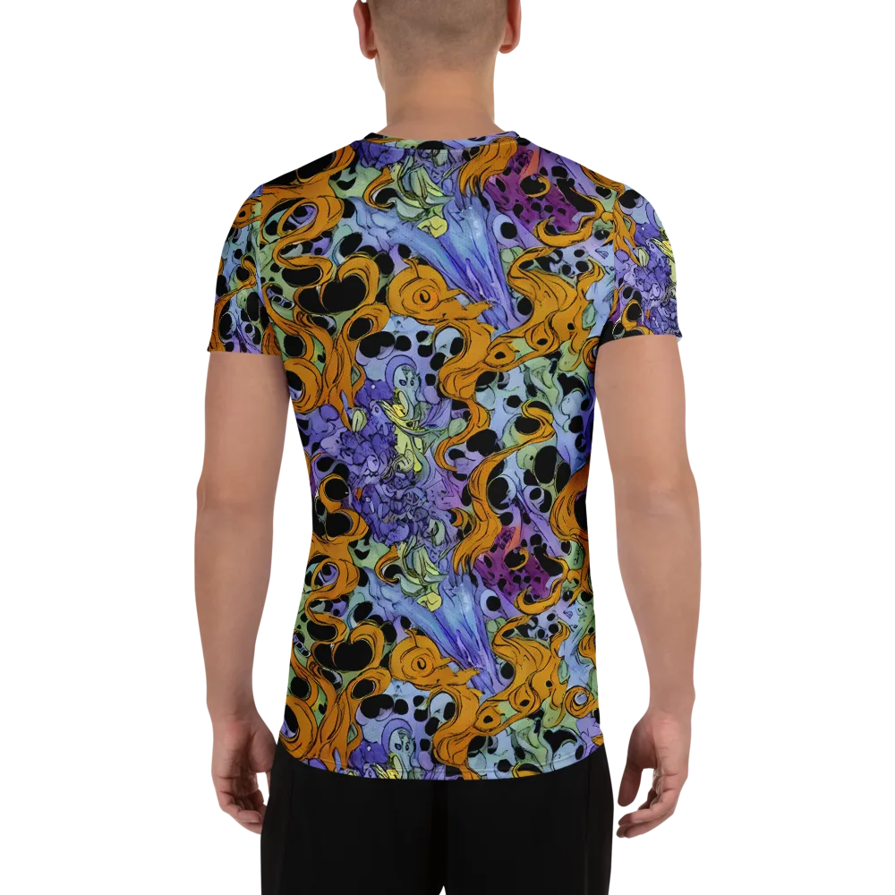 Orange Dreamscape on Men's Athletic T-Shirt — Back