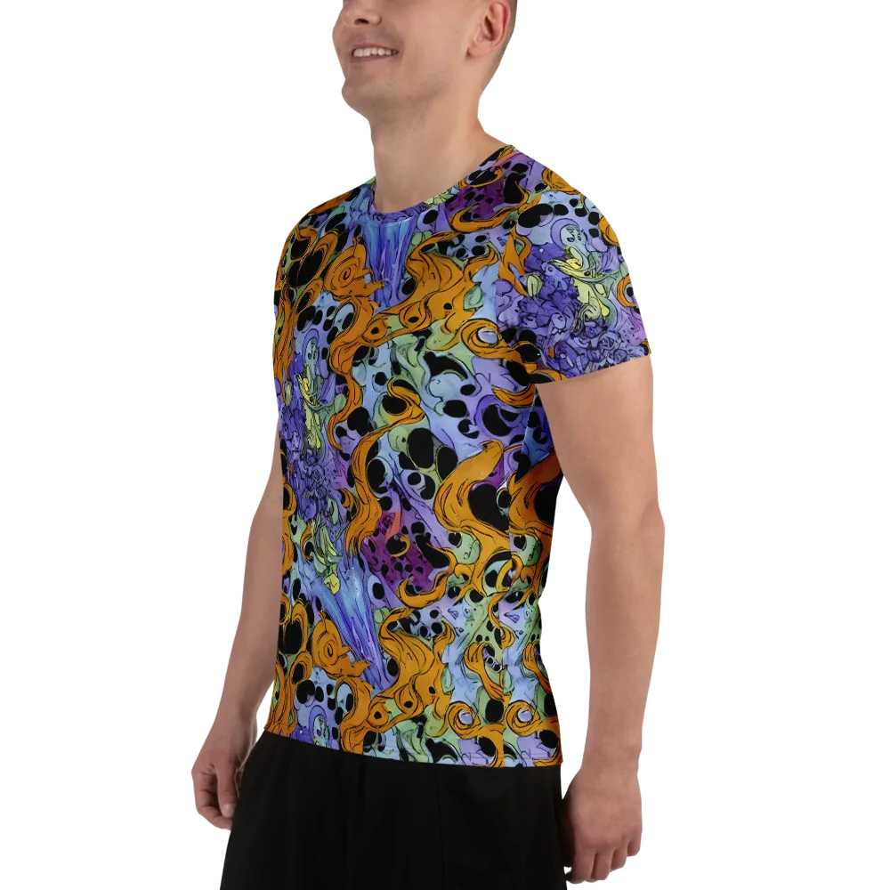 Orange Dreamscape on Men's Athletic T-Shirt — Left