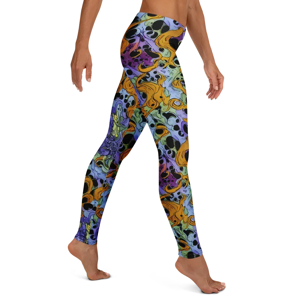 Orange Dreamscape on Leggings — Right