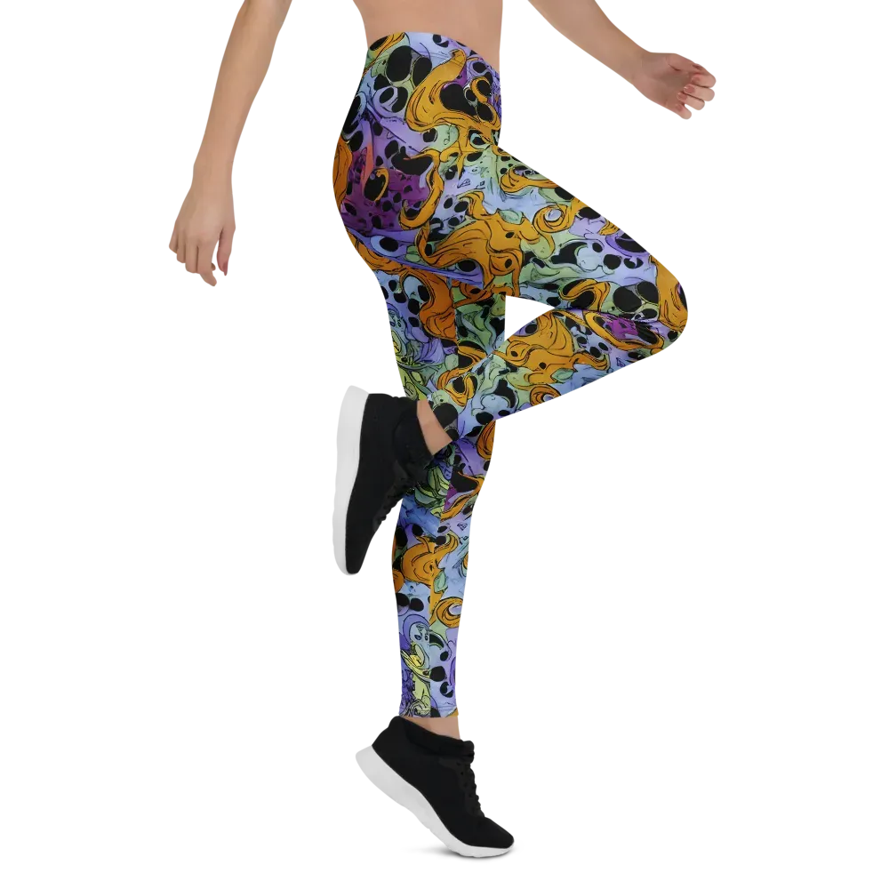 Orange Dreamscape on Leggings — Right