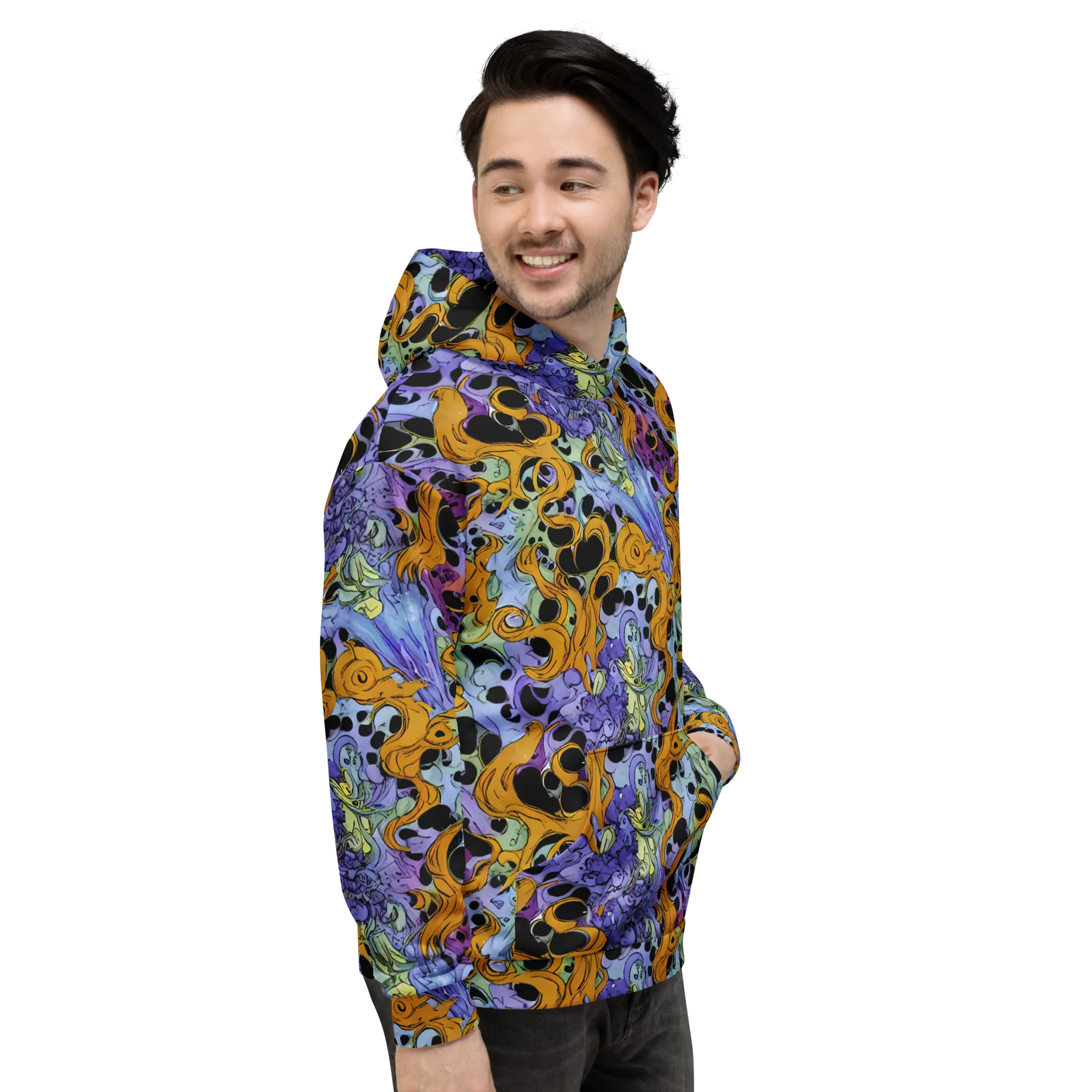 Orange Dreamscape on Hoodie — Right
