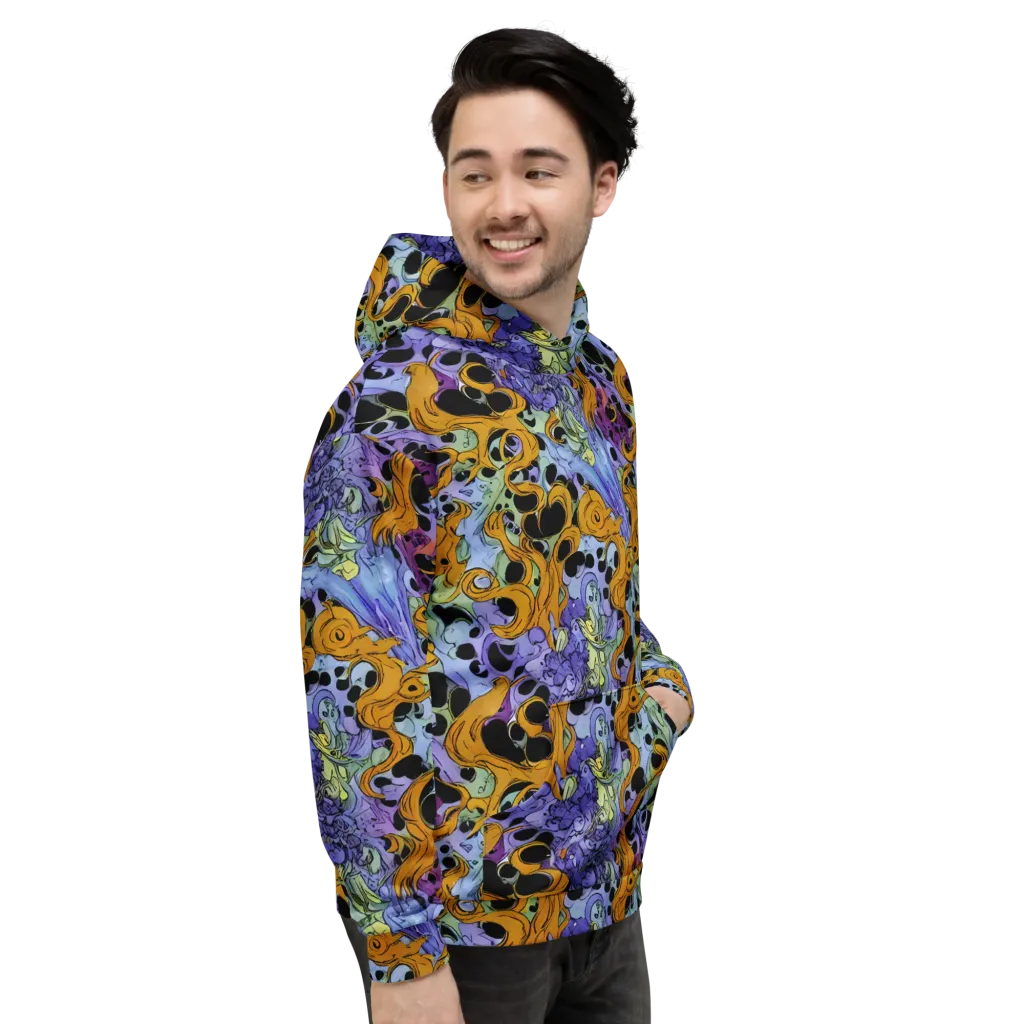 Orange Dreamscape on Hoodie — Right