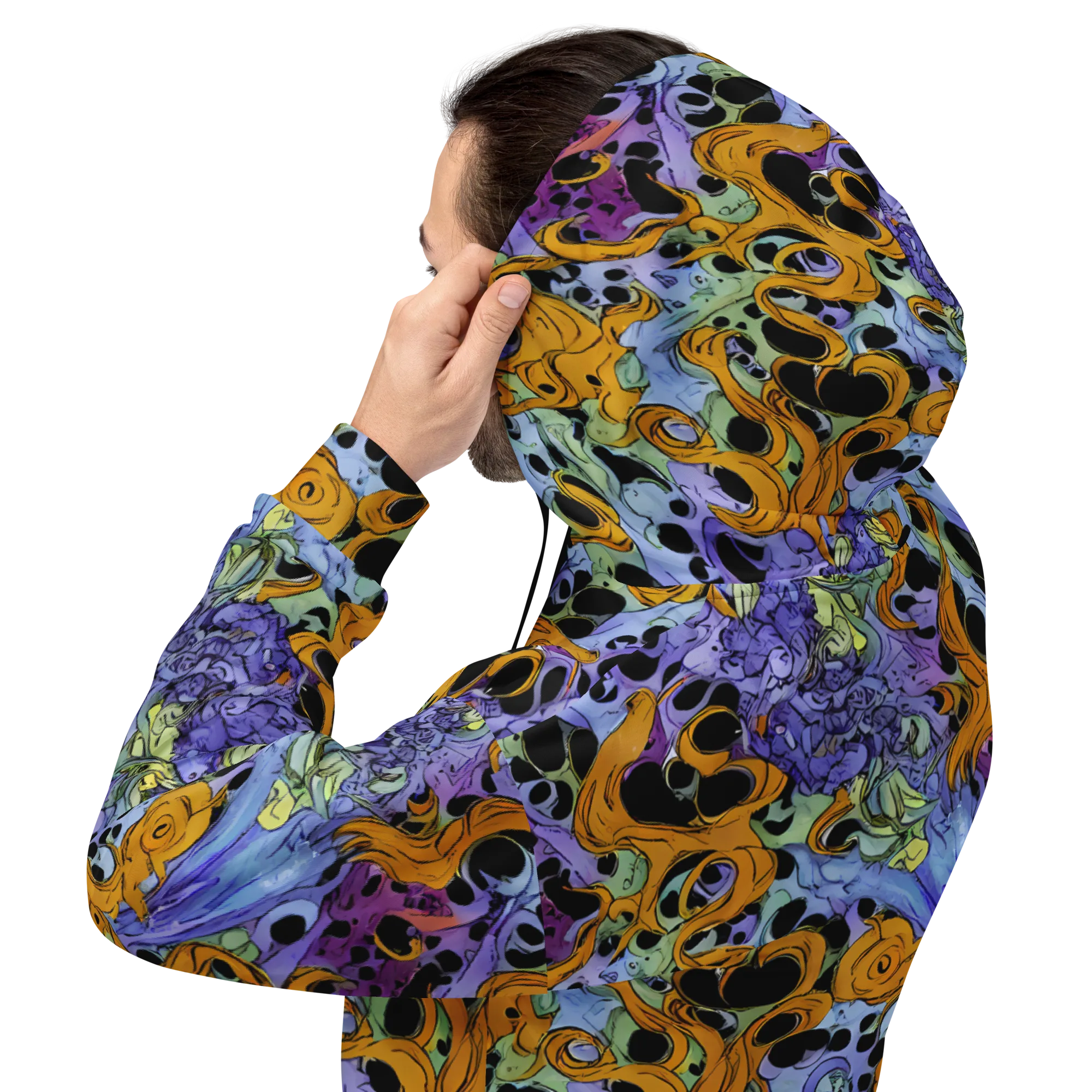 Orange Dreamscape on Hoodie — Back