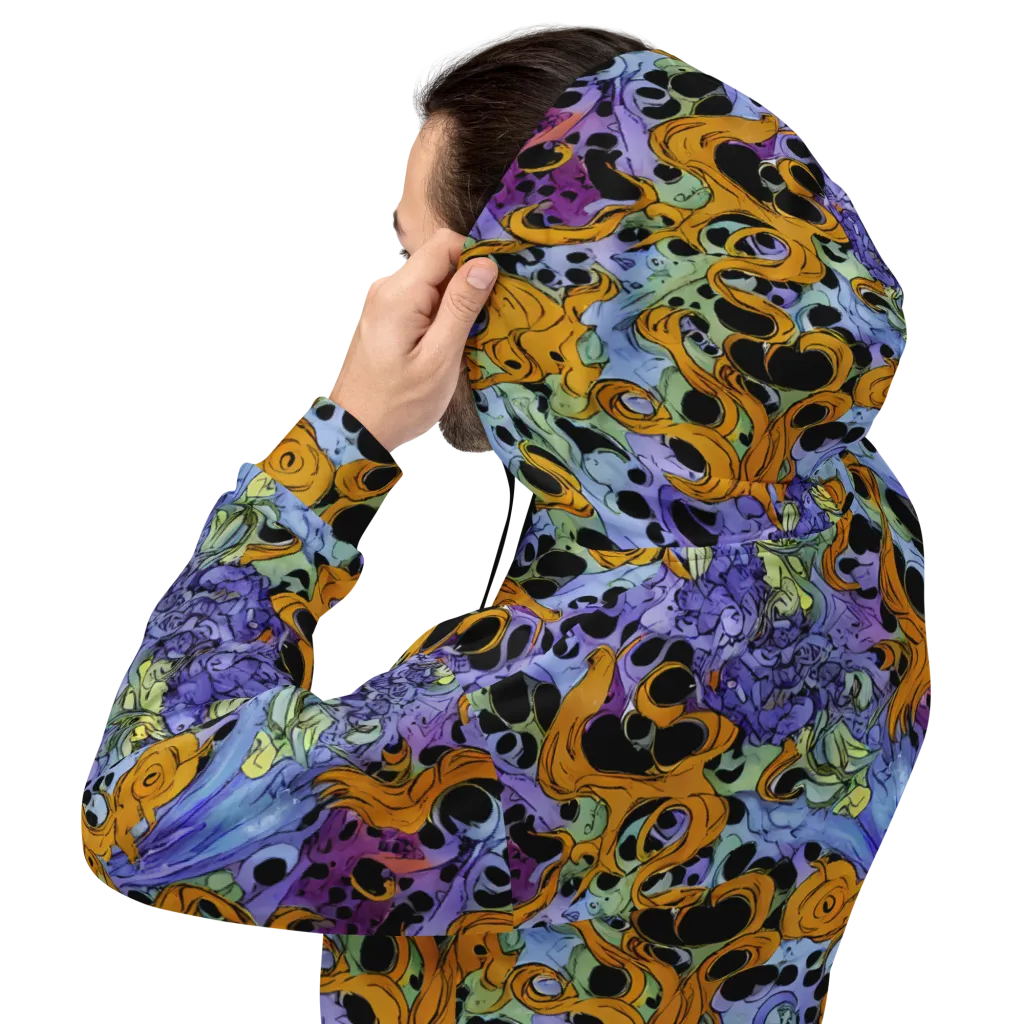 Orange Dreamscape on Hoodie — Back