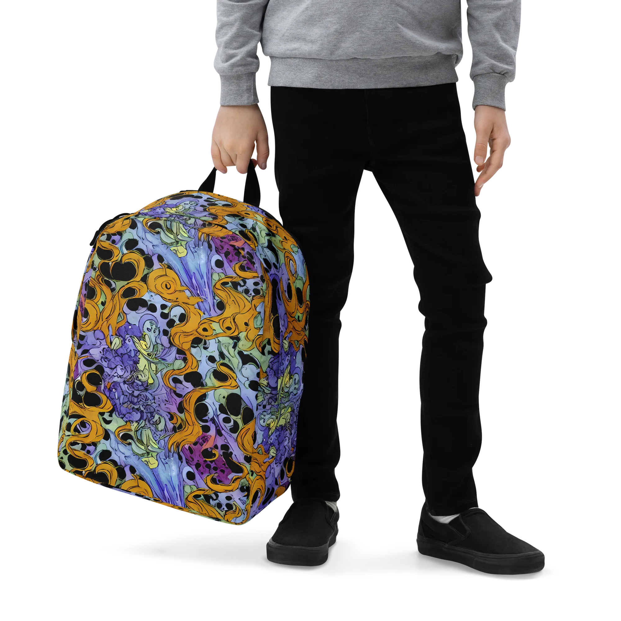 Orange Dreamscape on Minimalist Backpack — Zoomed-in