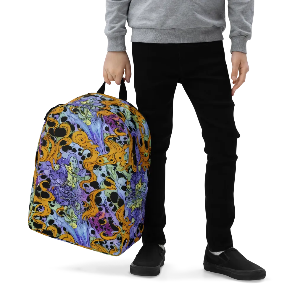 Orange Dreamscape on Minimalist Backpack — Zoomed-in