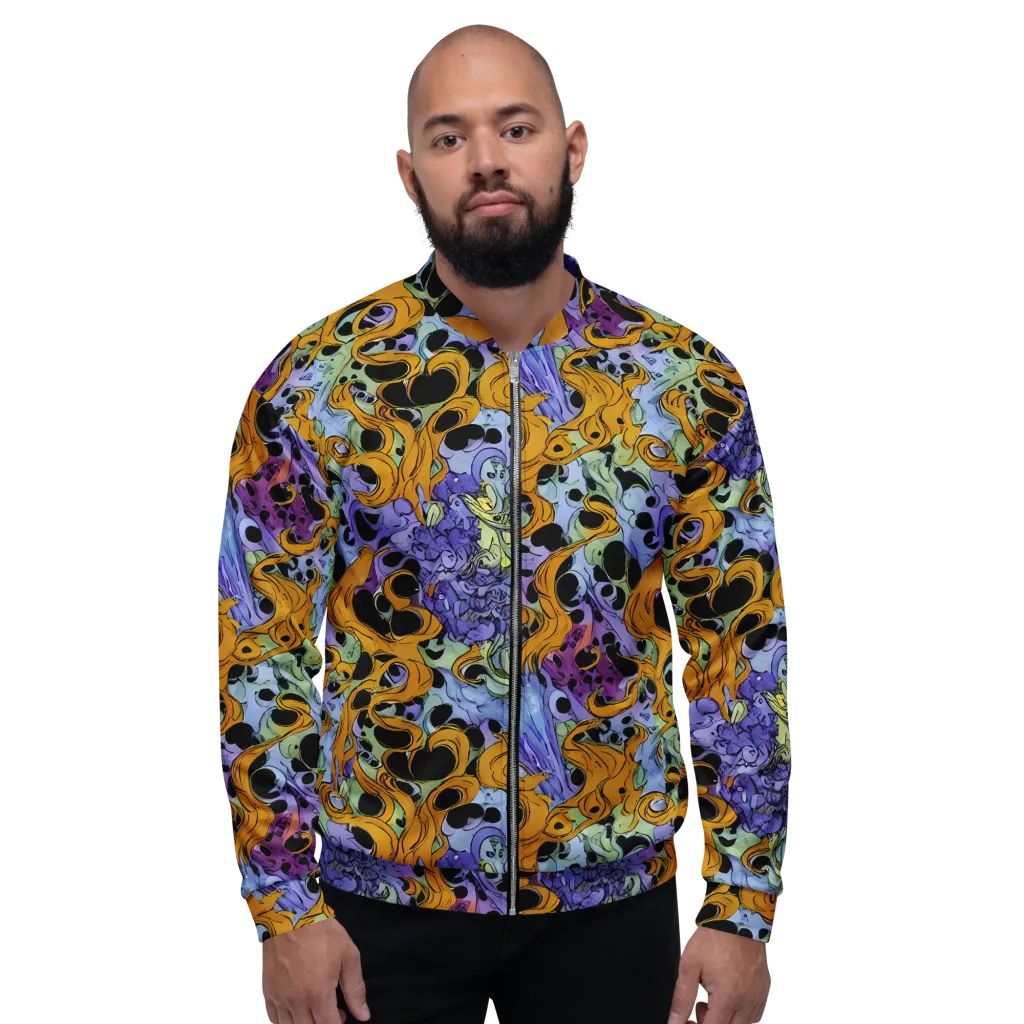 Orange Dreamscape on Bomber Jacket — Front