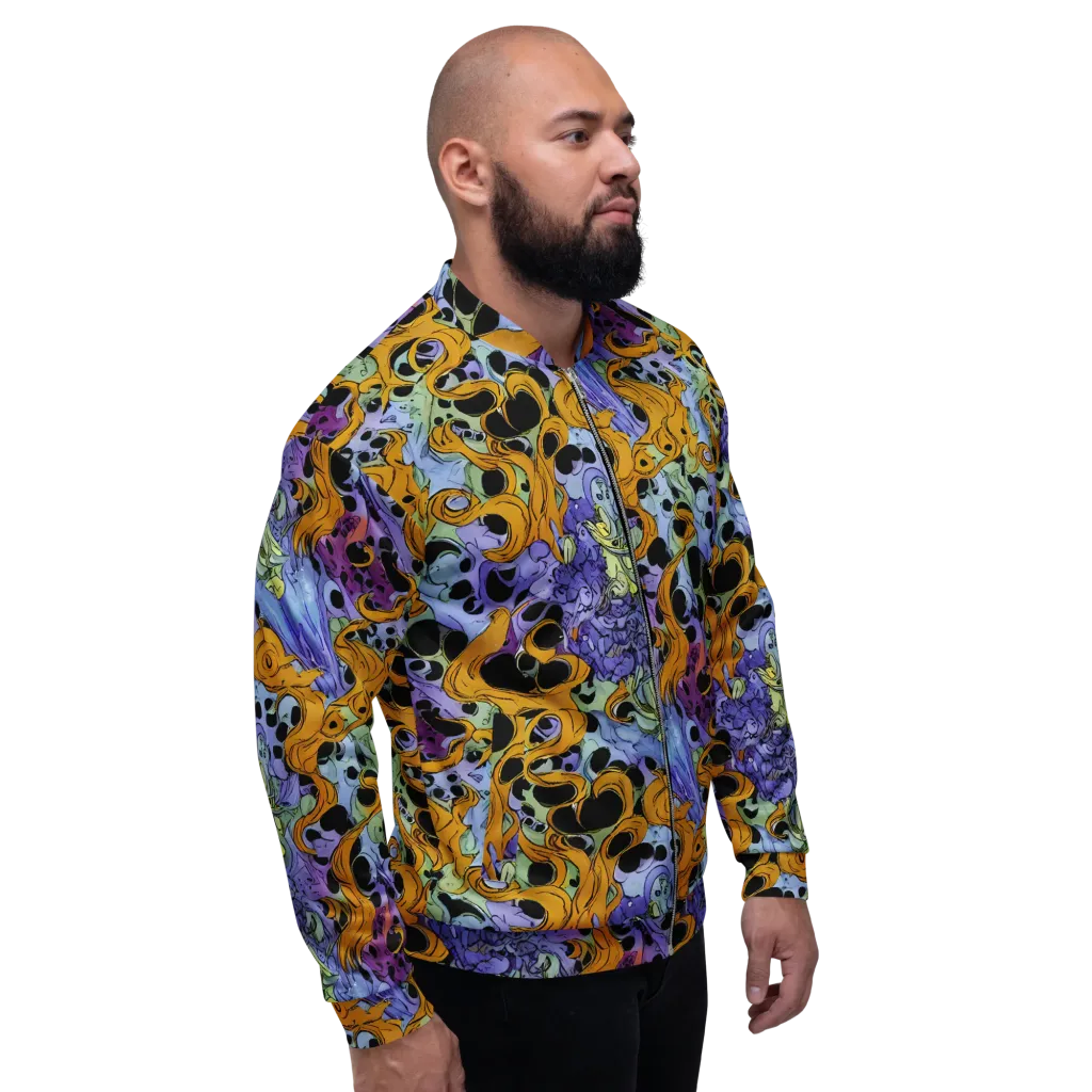 Orange Dreamscape on Bomber Jacket — Right