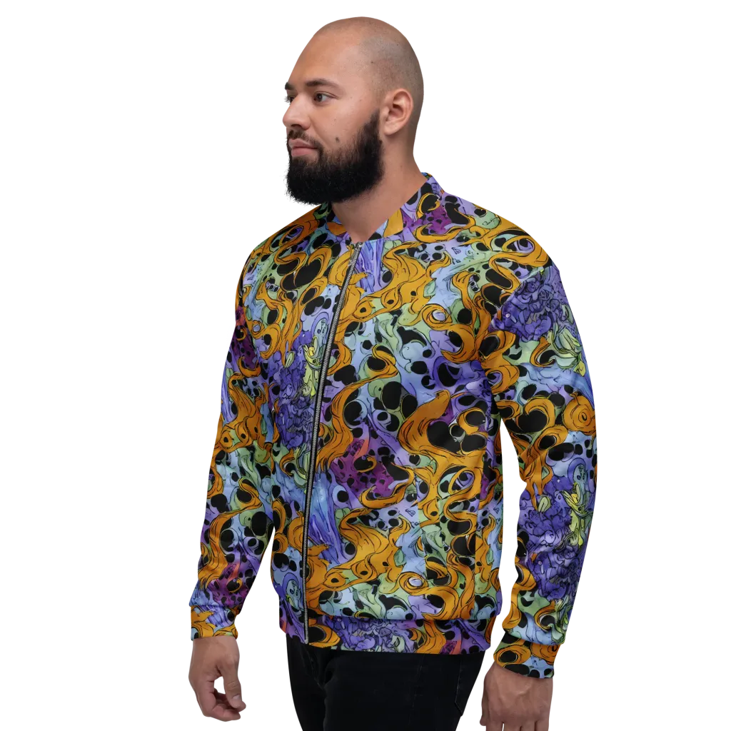 Orange Dreamscape on Bomber Jacket — Left