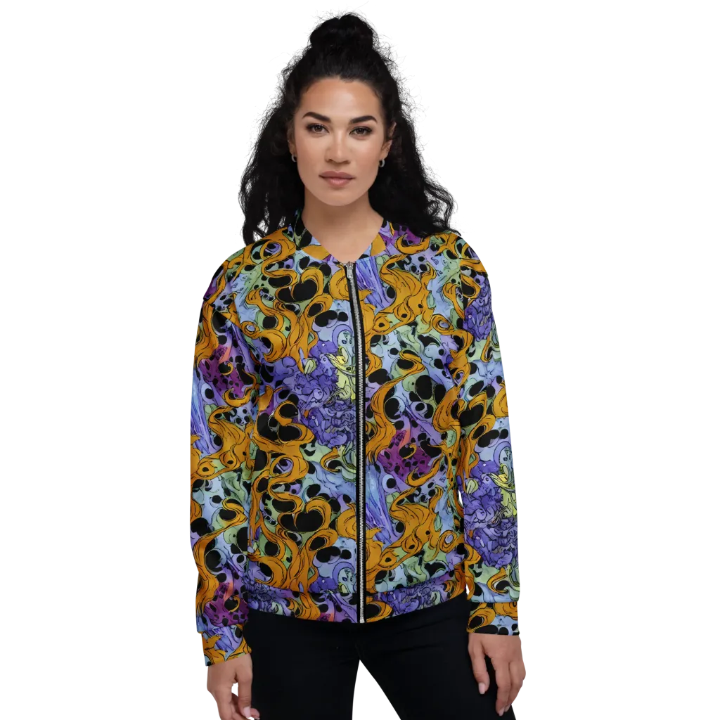 Orange Dreamscape on Bomber Jacket — Front