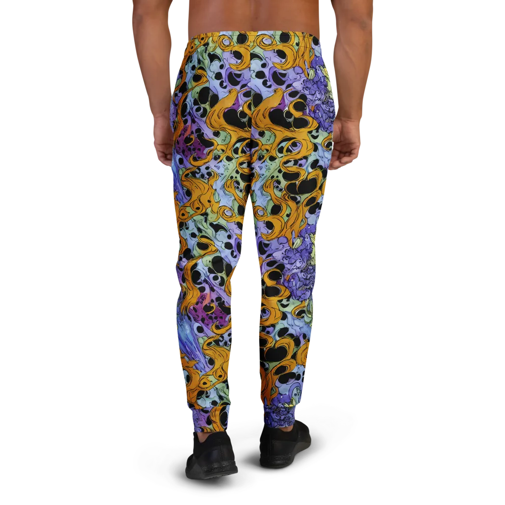 Orange Dreamscape on Men's Joggers — Back