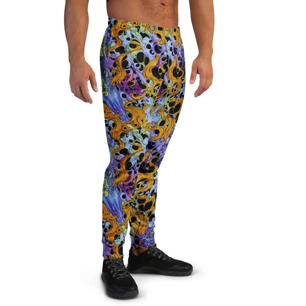 Orange Dreamscape on Men's Joggers — Right