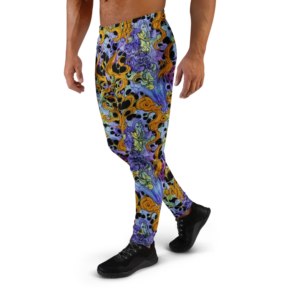Orange Dreamscape on Men's Joggers — Left
