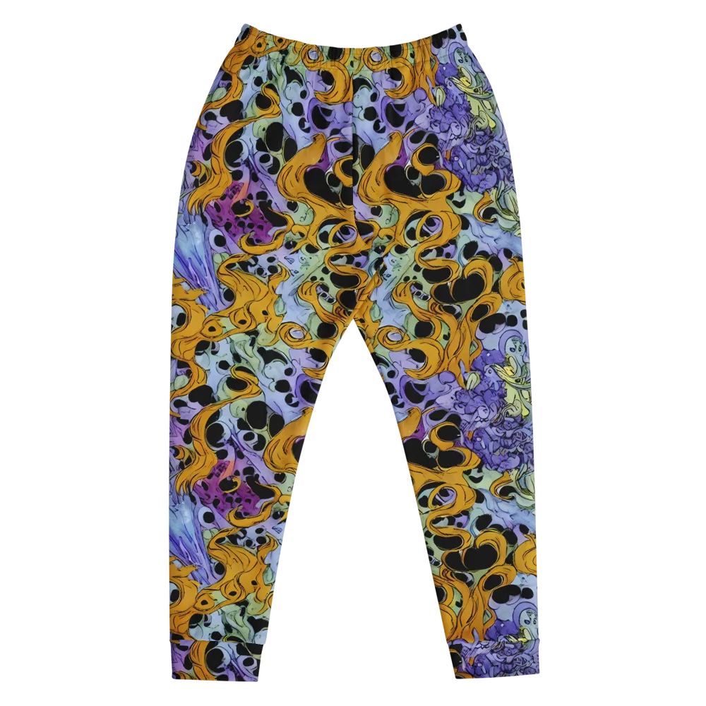 Orange Dreamscape on Men's Joggers — Front