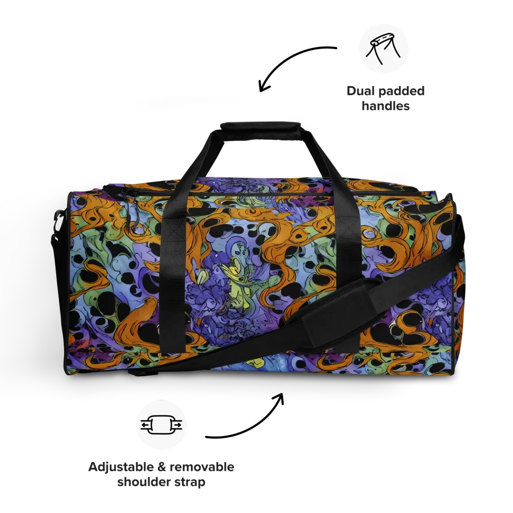 Orange Dreamscape on Duffle Bag — Front