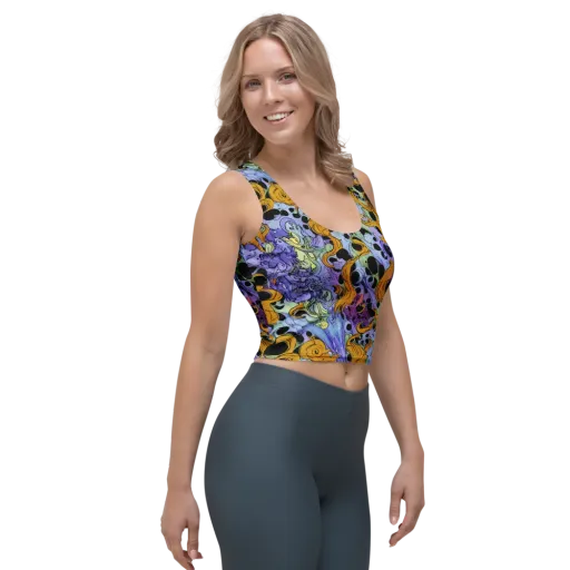 Orange Dreamscape on a Crop Top
