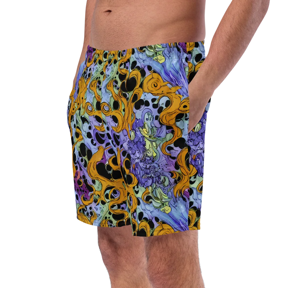 Orange Dreamscape on Swim Trunks — Left Front