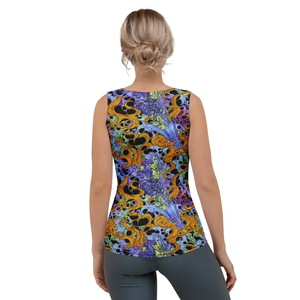 Orange Dreamscape on Women's Tank Top — Back