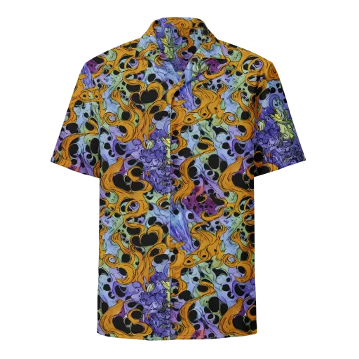 Orange Dreamscape on a Button Shirt
