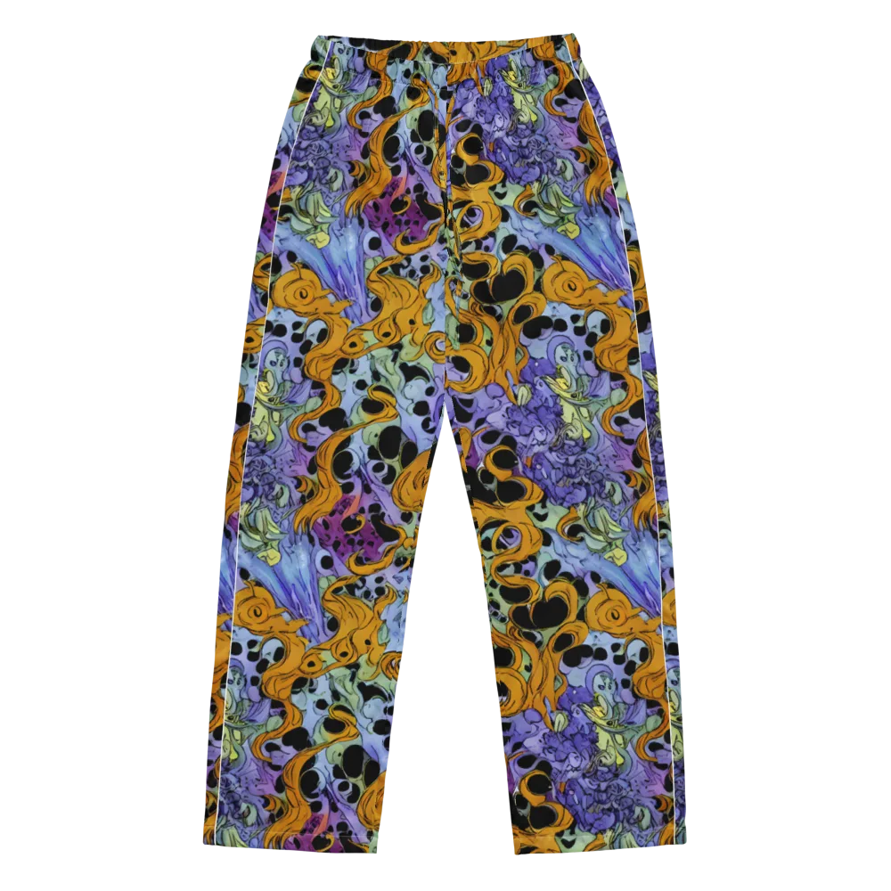 Orange Dreamscape on Women's Pajama Pants — Front