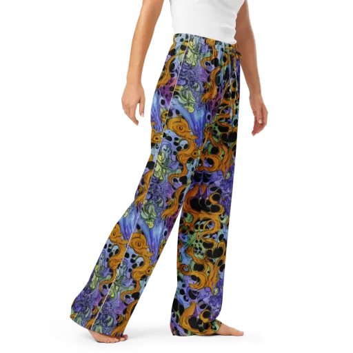 Orange Dreamscape on a Women's Pajama Pants