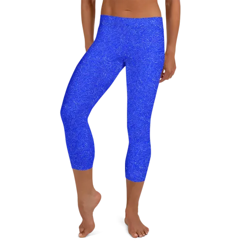Electric Topography on a Capri Leggings