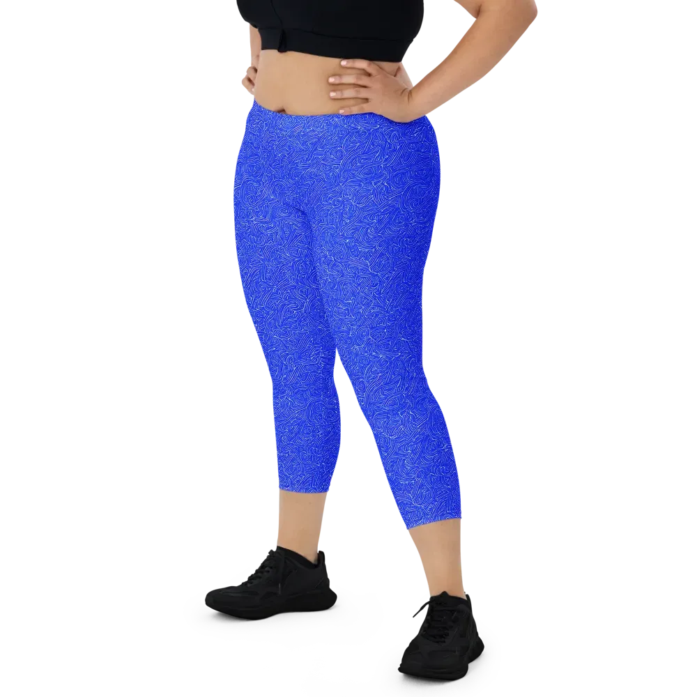 Electric Topography on Capri Leggings — Front