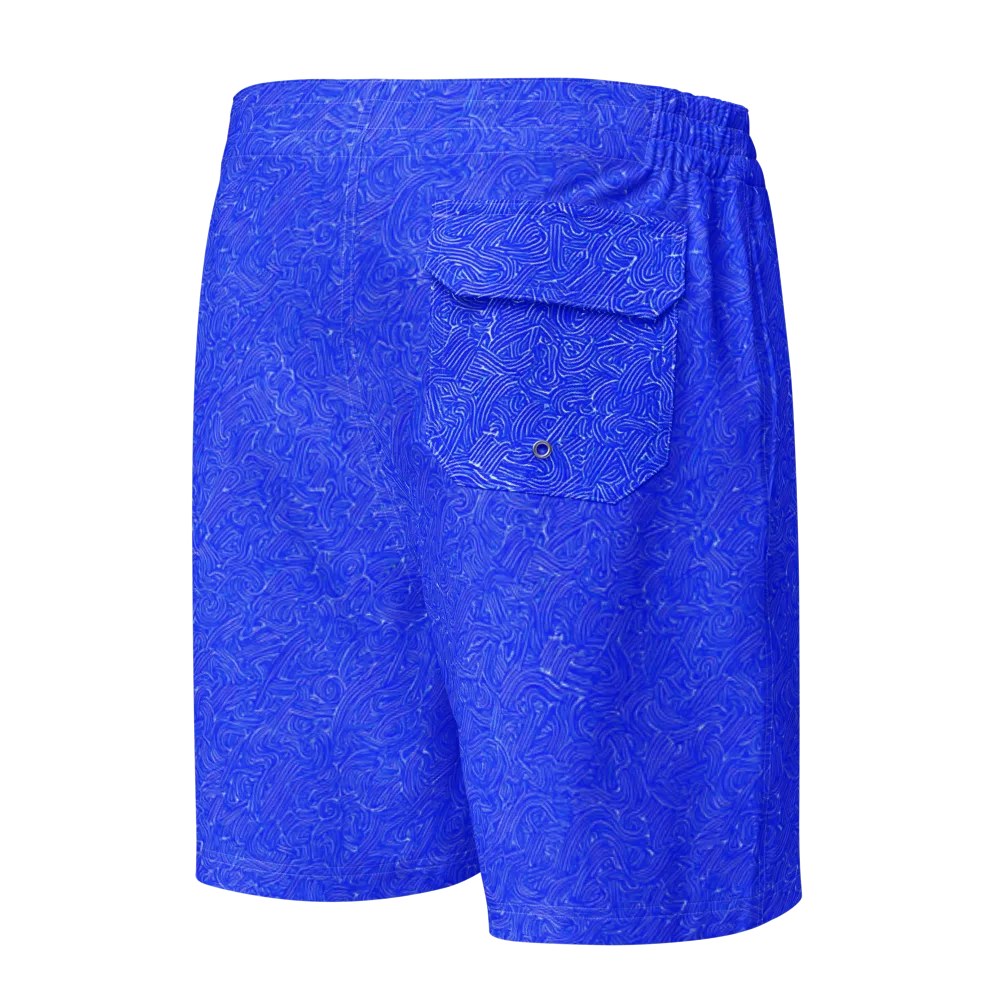 Electric Topography on Men's Board Shorts — Back