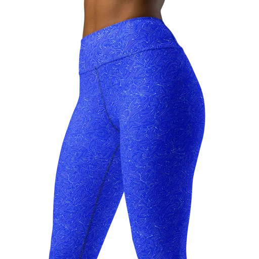 Electric Topography on a Yoga Leggings