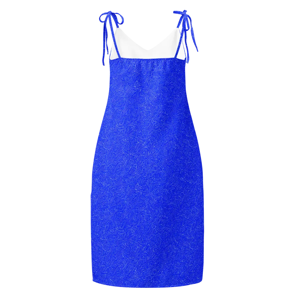 Electric Topography on Slip Dress — Back