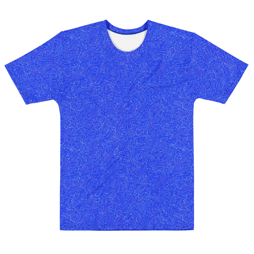 Electric Topography on Men's Cotton Crew Neck T-Shirt — Front
