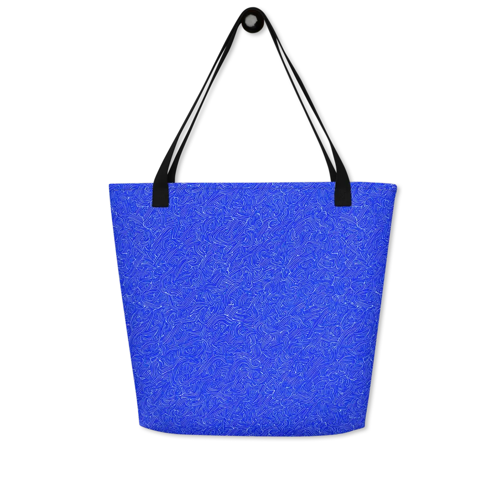 Electric Topography on Large Tote Bag W/ Pocket — Front