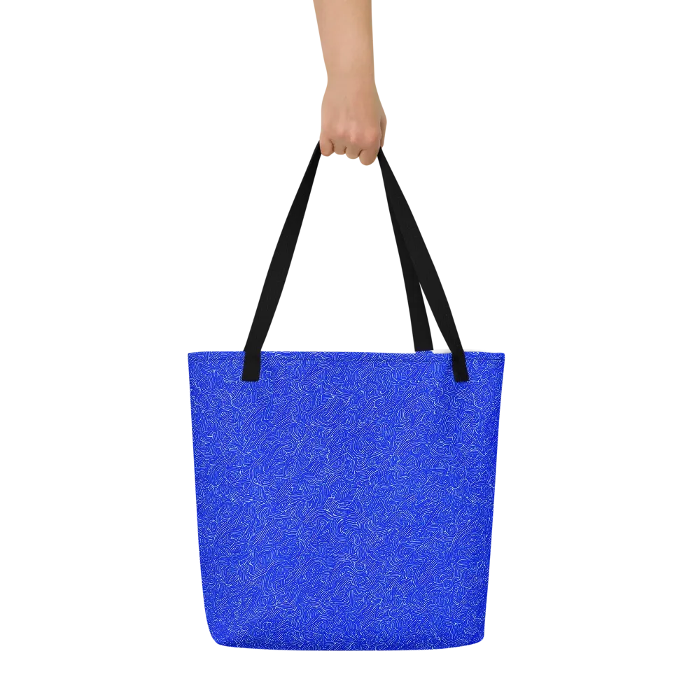 Electric Topography on Large Tote Bag W/ Pocket — Front