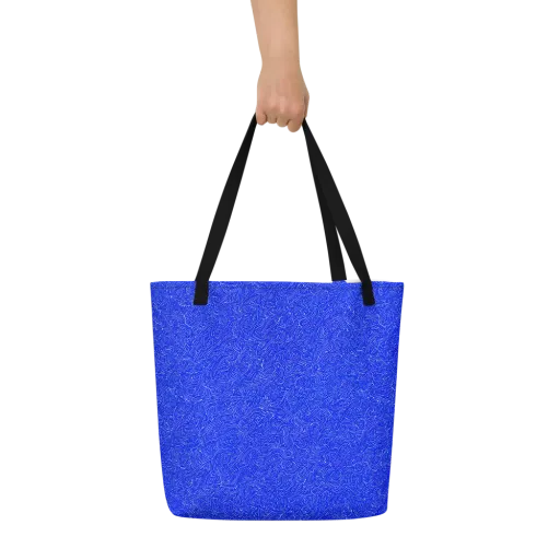 Electric Topography on a Large Tote Bag W/ Pocket