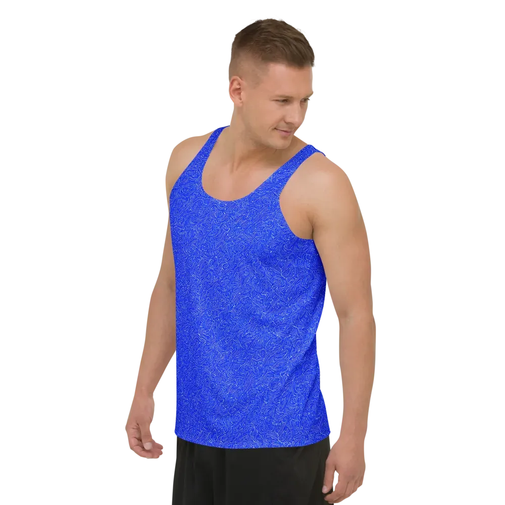 Electric Topography on Men's Tank Top — Left Front