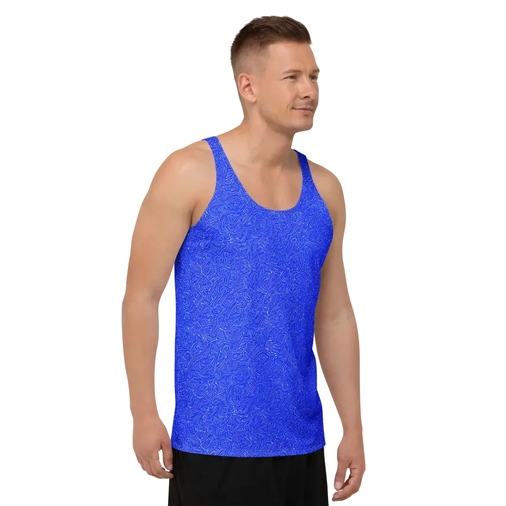 Electric Topography on Men's Tank Top — Right Front
