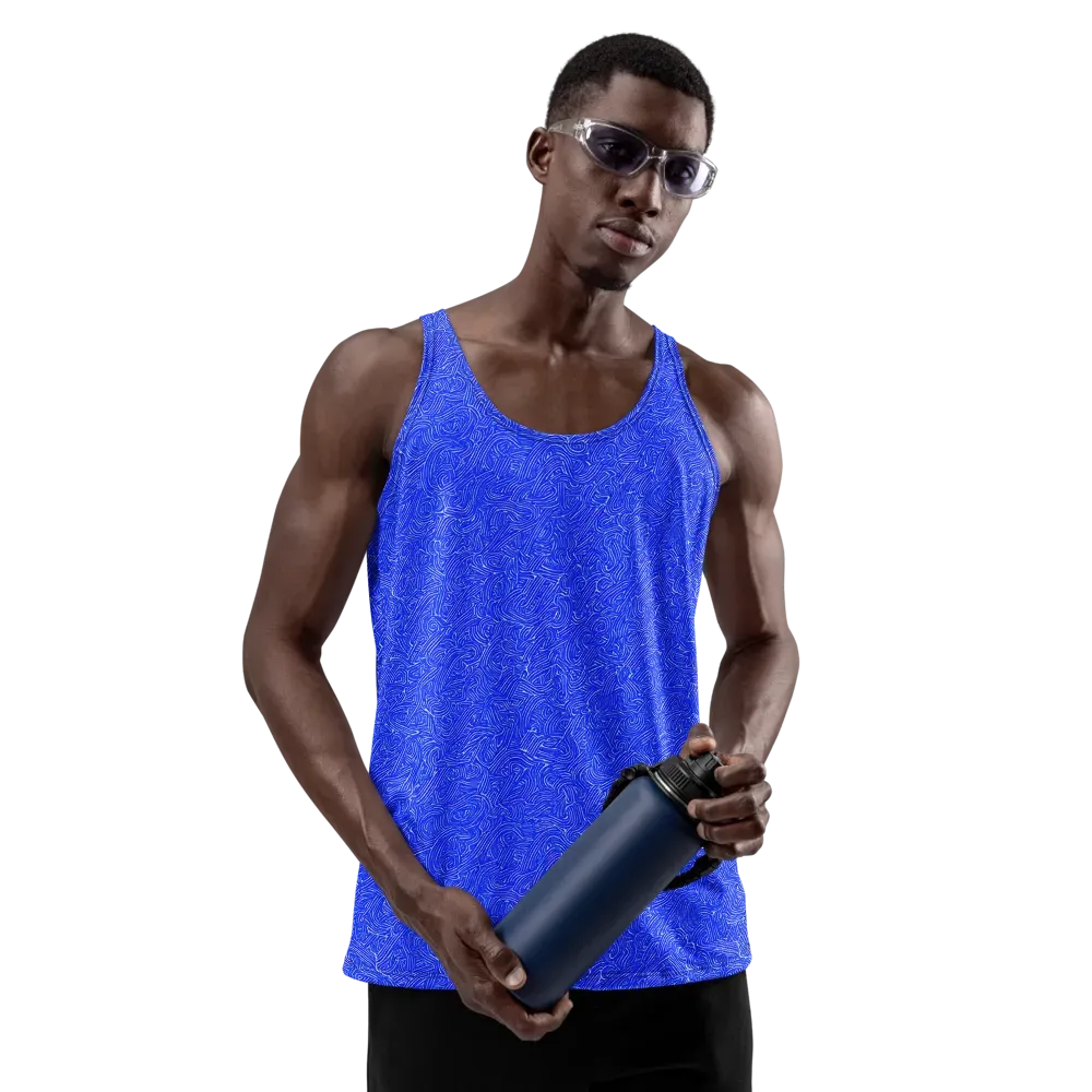 Electric Topography on Men's Tank Top — Front