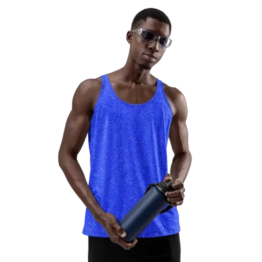 Electric Topography on a Men's Tank Top