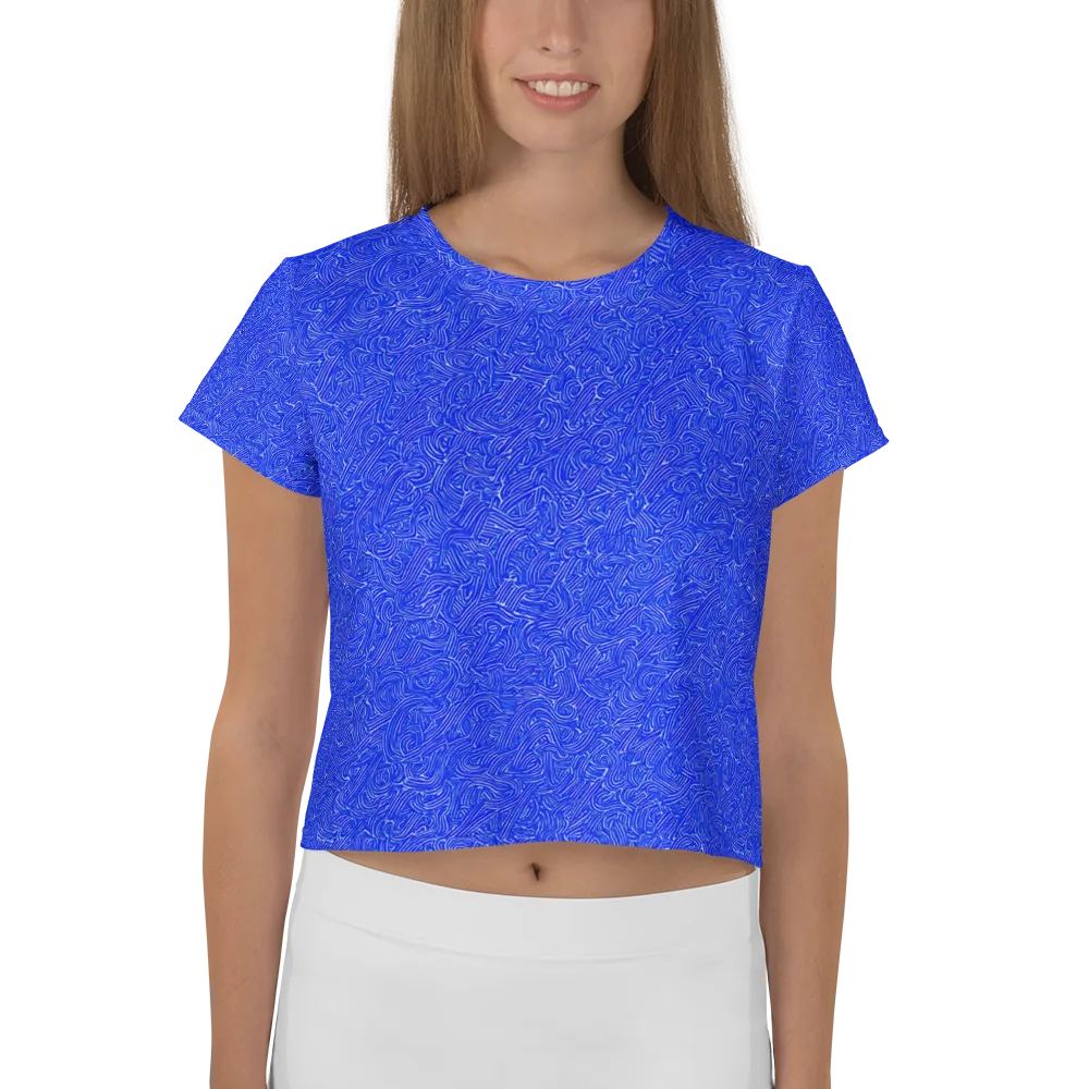 Electric Topography on Crop Tee — Front