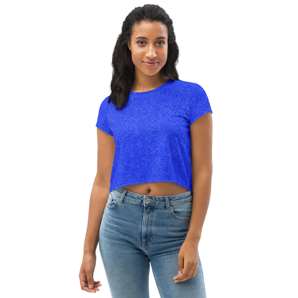 Electric Topography on Crop Tee — Front