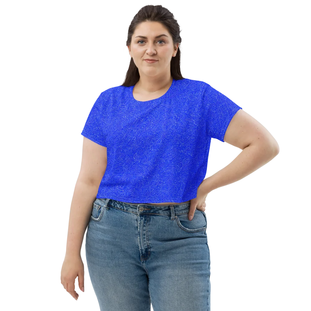 Electric Topography on Crop Tee — Front