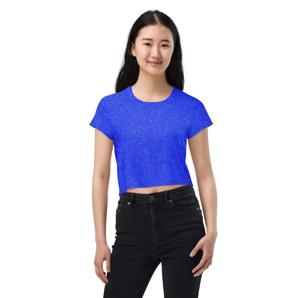 Electric Topography on Crop Tee — Front