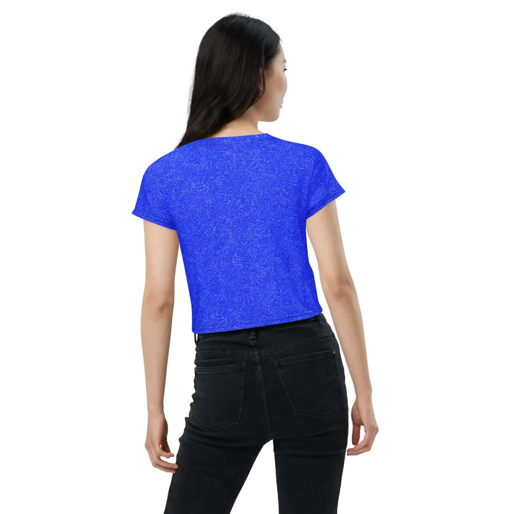 Electric Topography on Crop Tee — Back