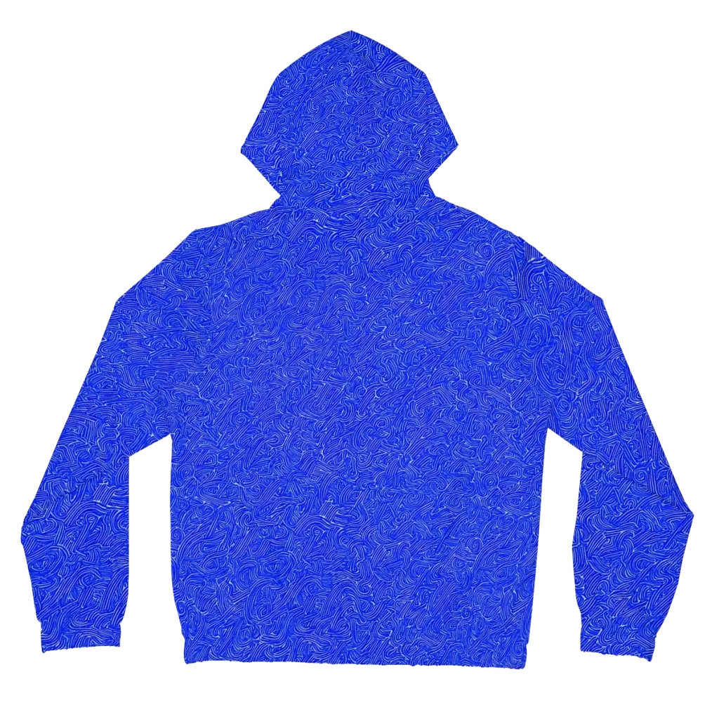 Electric Topography on Women's Full-Zip Hoodie — Back