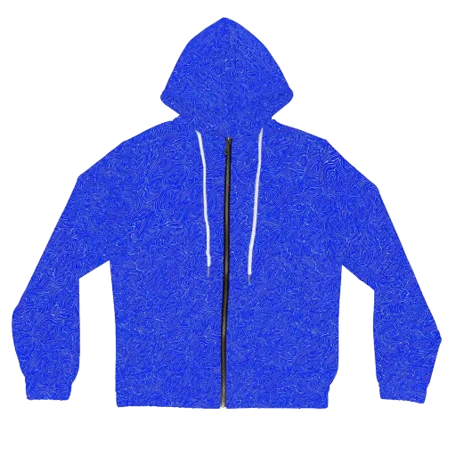 Electric Topography on a Women's Full-Zip Hoodie