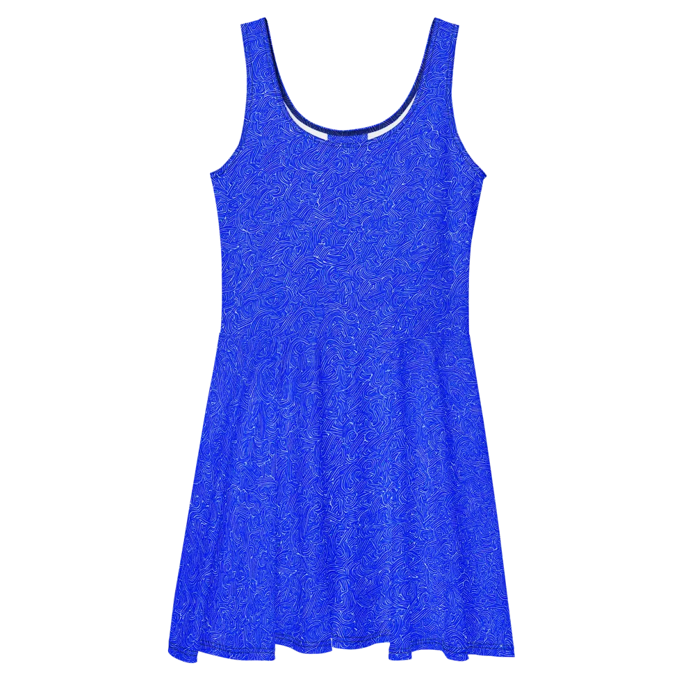 Electric Topography on Skater Dress — Front