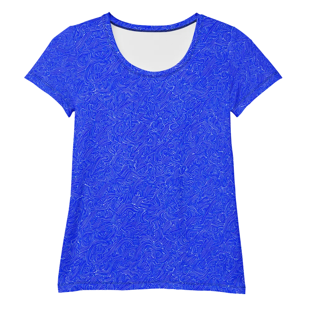 Electric Topography on Women's Athletic T-Shirt — Front
