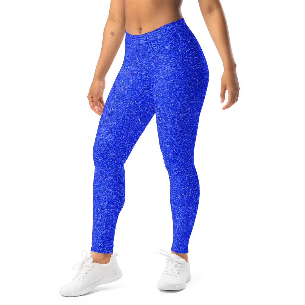 Electric Topography on Leggings — Left Front