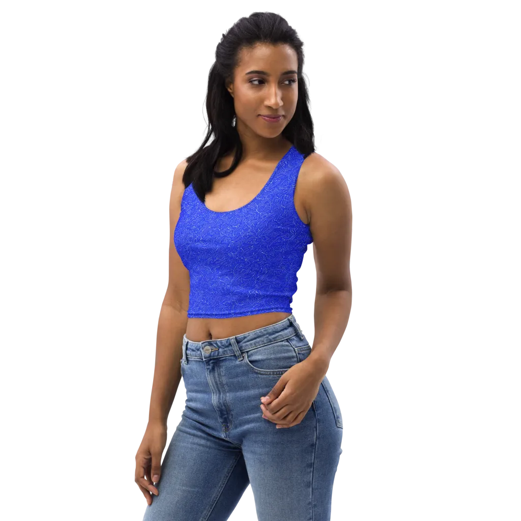 Electric Topography on Crop Top — Left Front